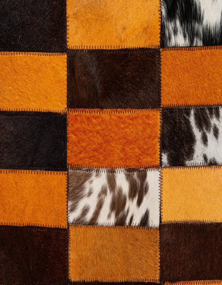 Detail image of  8' x 9' 10 Cowhide - Patchwork Rug