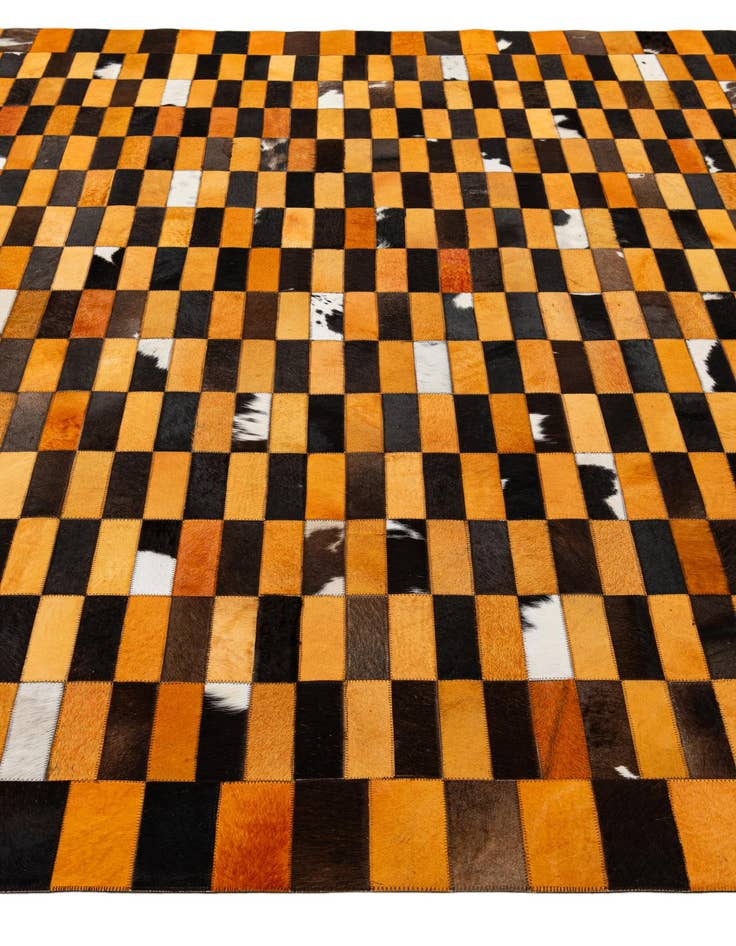 Detail image of  8' 1 x 9' 11 Cowhide - Patchwork Rug