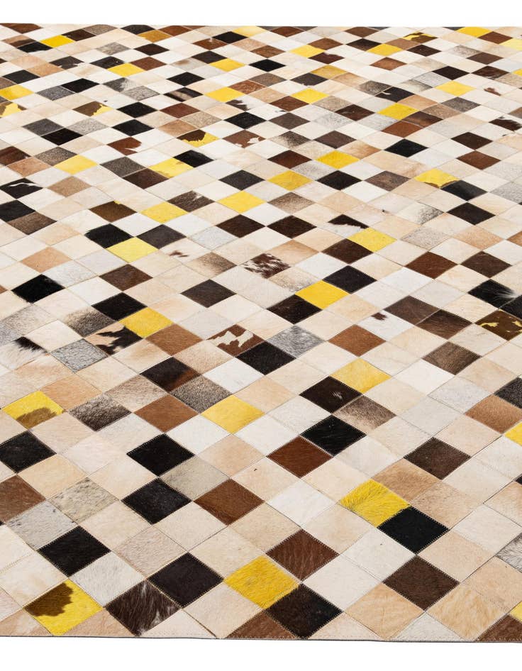 Detail image of  7' 11 x 10' Cowhide - Patchwork Rug