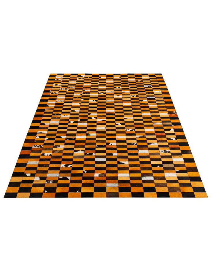 Detail image of  8' 1 x 9' 11 Cowhide - Patchwork Rug