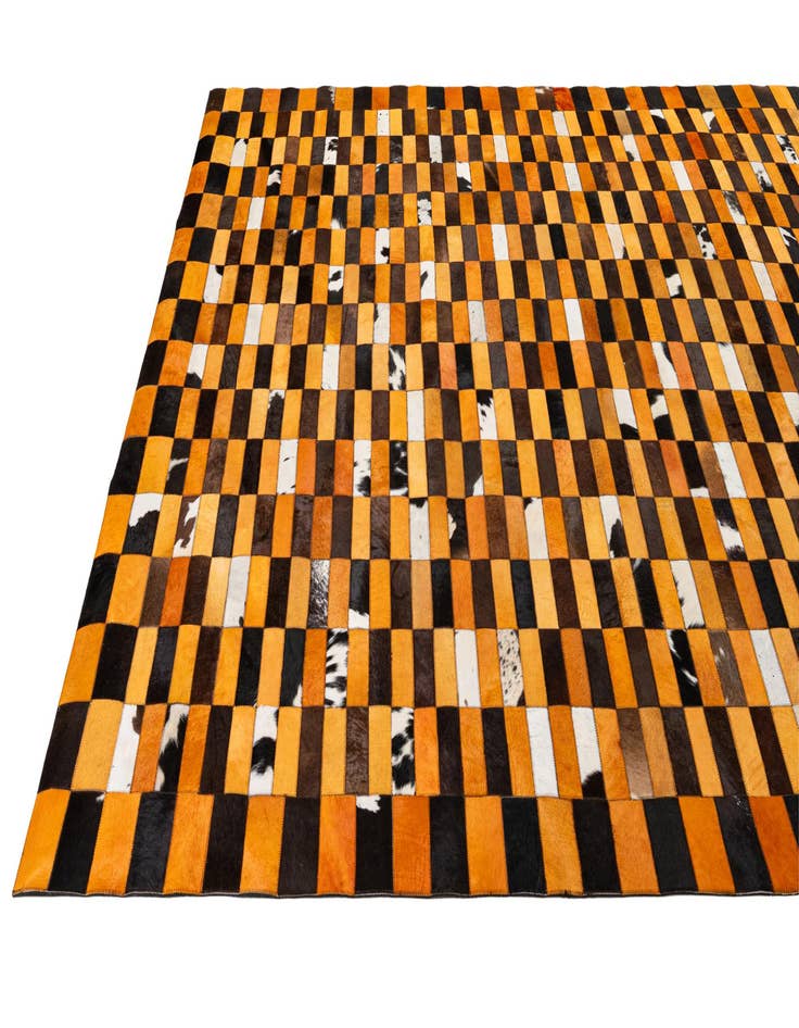 Detail image of  8' 1 x 9' 11 Cowhide - Patchwork Rug