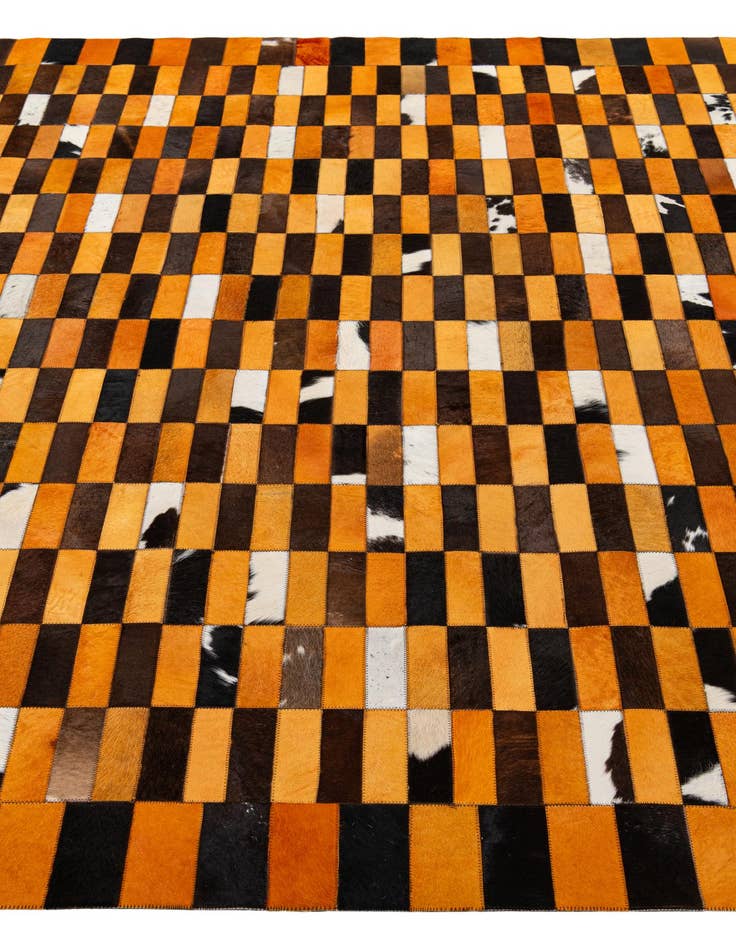 Detail image of  8' 1 x 9' 11 Cowhide - Patchwork Rug