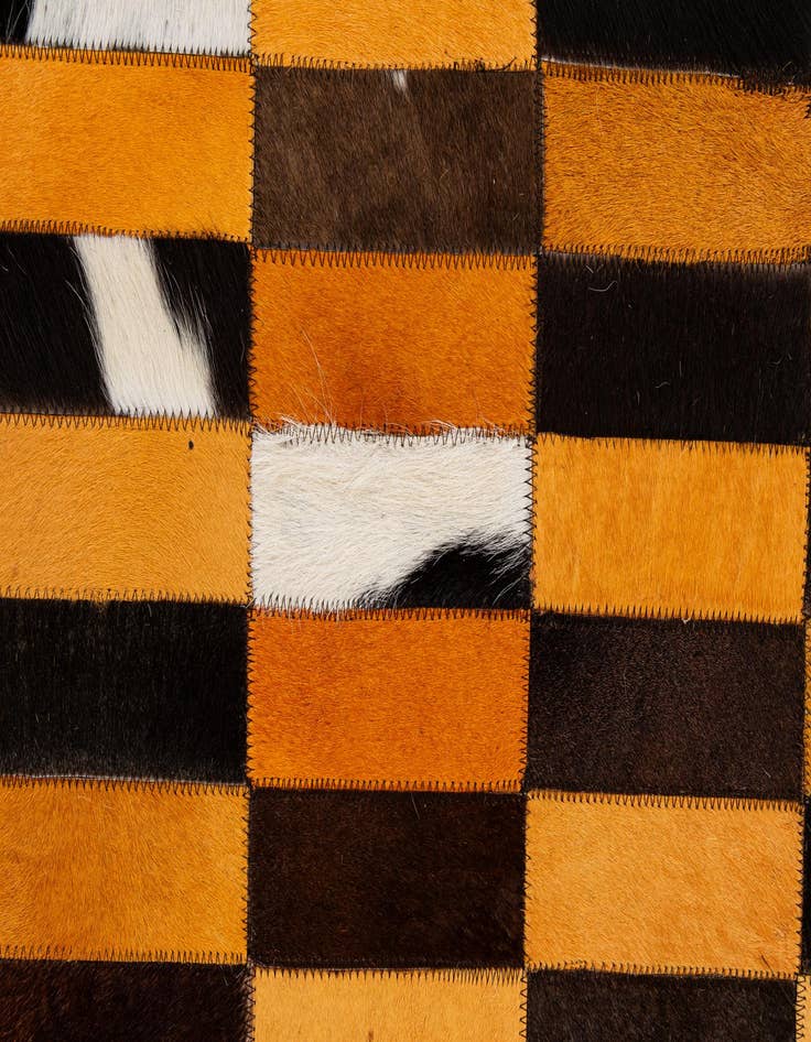 Detail image of  8' 1 x 9' 11 Cowhide - Patchwork Rug