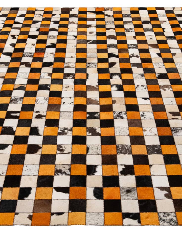 Detail image of  8' 1 x 9' 11 Cowhide - Patchwork Rug