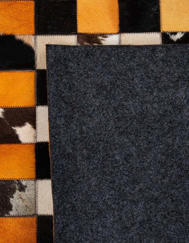 Detail image of  8' 1 x 9' 11 Cowhide - Patchwork Rug
