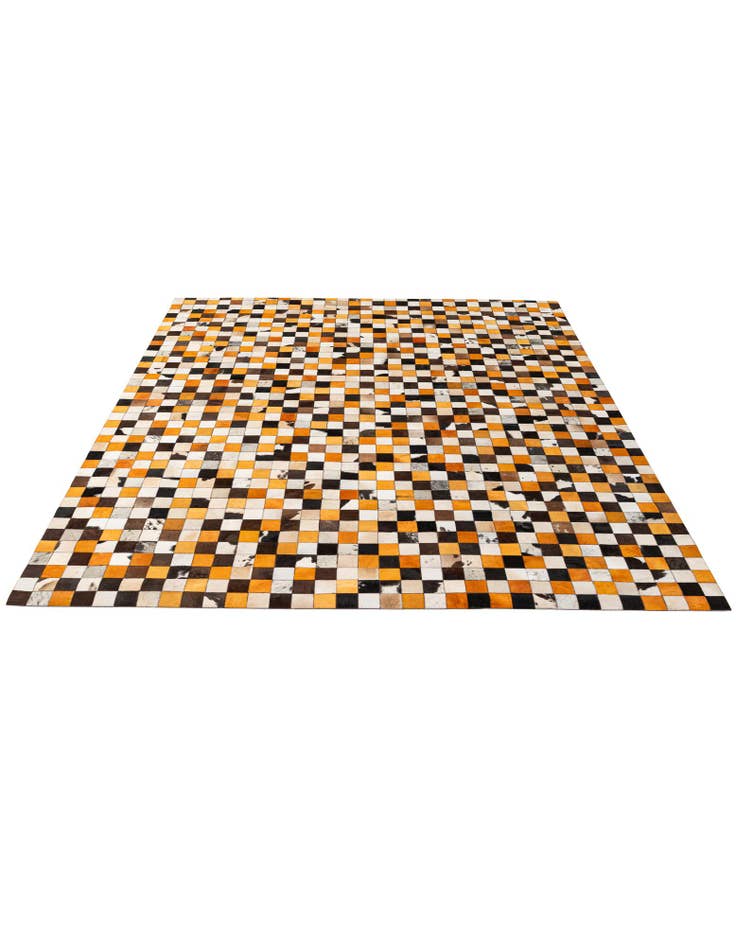 Detail image of  8' 1 x 9' 11 Cowhide - Patchwork Rug