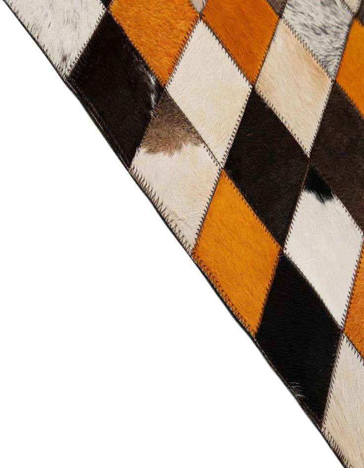 Detail image of  8' 1 x 9' 11 Cowhide - Patchwork Rug