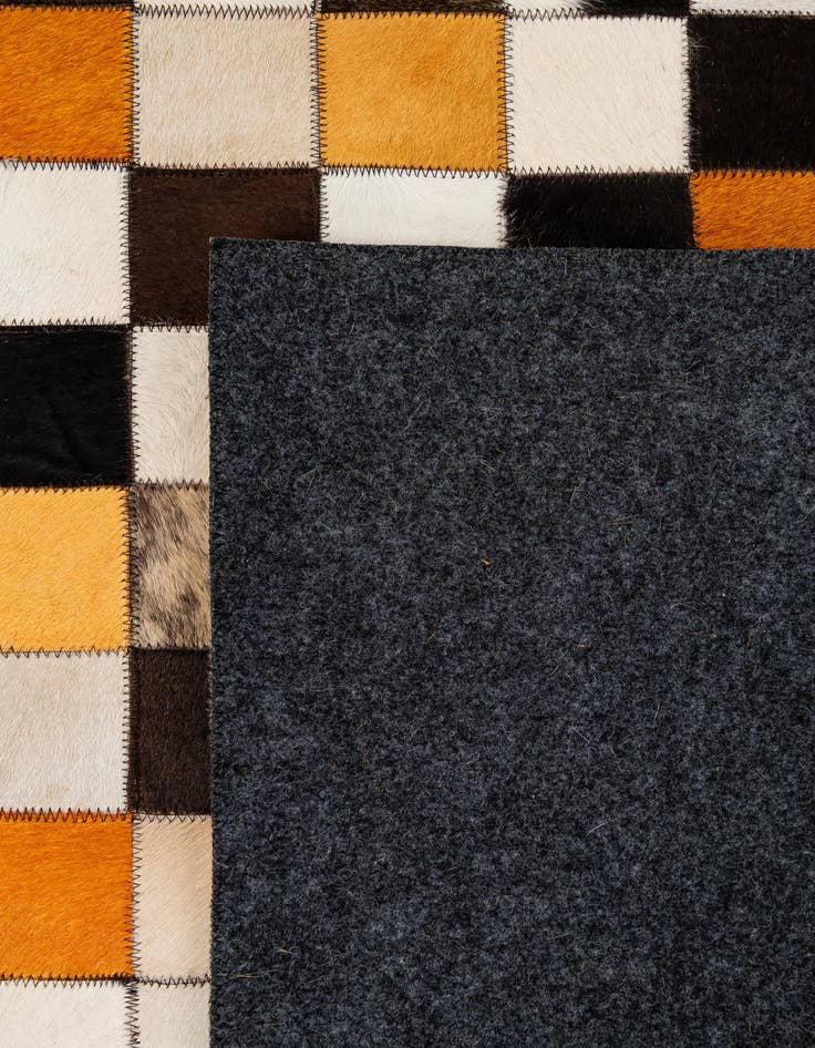 Detail image of  8' 1 x 9' 11 Cowhide - Patchwork Rug