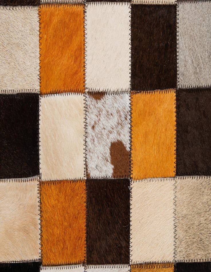 Detail image of  8' 2 x 10' Cowhide - Patchwork Rug