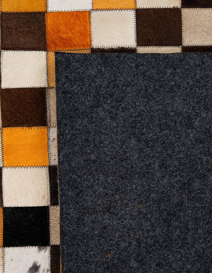 Detail image of  8' 2 x 10' Cowhide - Patchwork Rug
