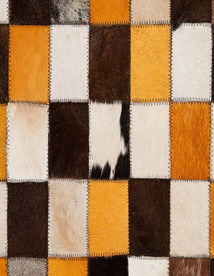 Detail image of  8' 1 x 10' Cowhide - Patchwork Rug