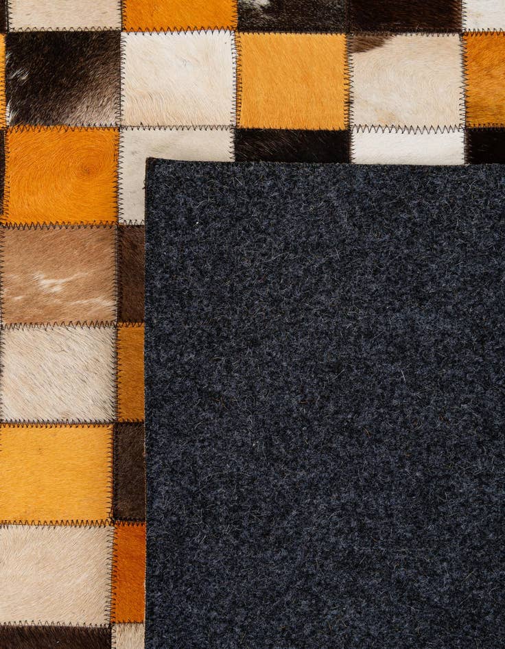 Detail image of  8' 1 x 10' Cowhide - Patchwork Rug