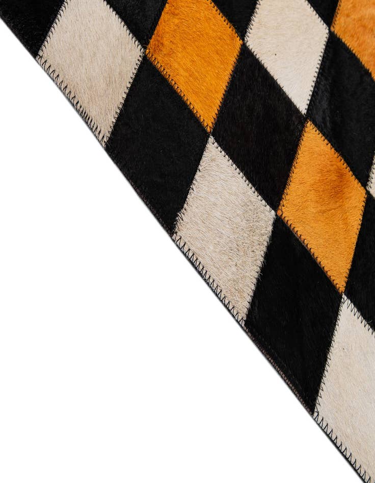 Detail image of  8' 1 x 10' Cowhide - Patchwork Rug