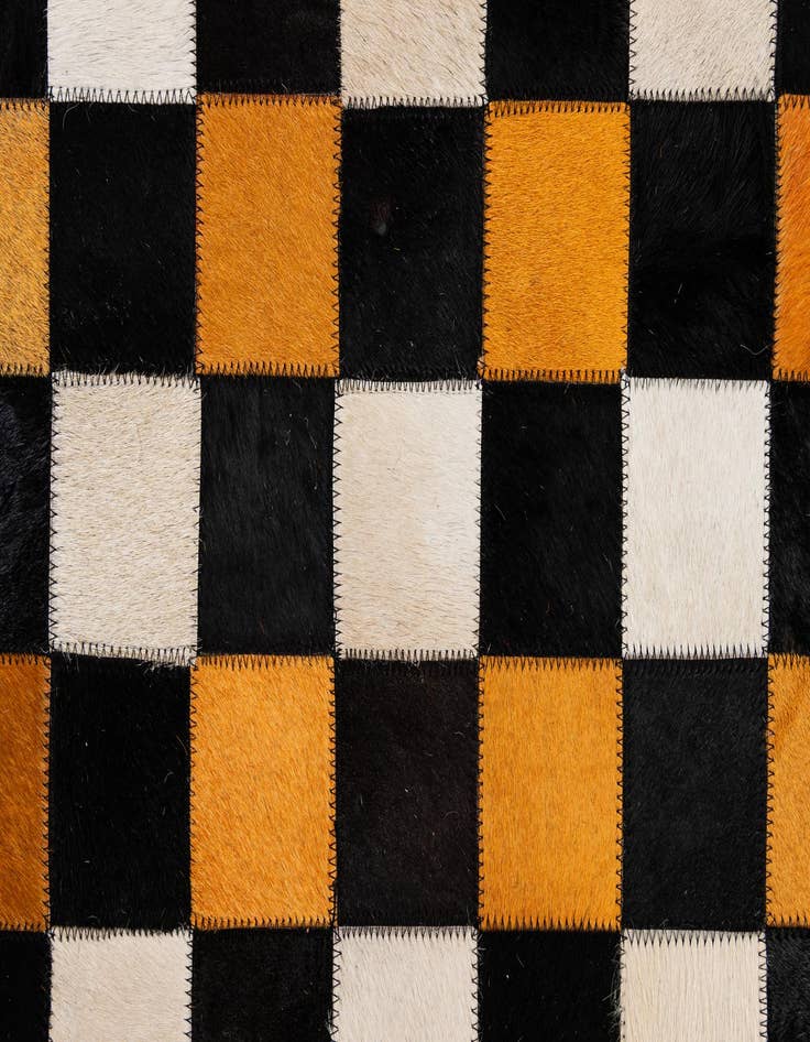 Detail image of  8' 1 x 10' Cowhide - Patchwork Rug