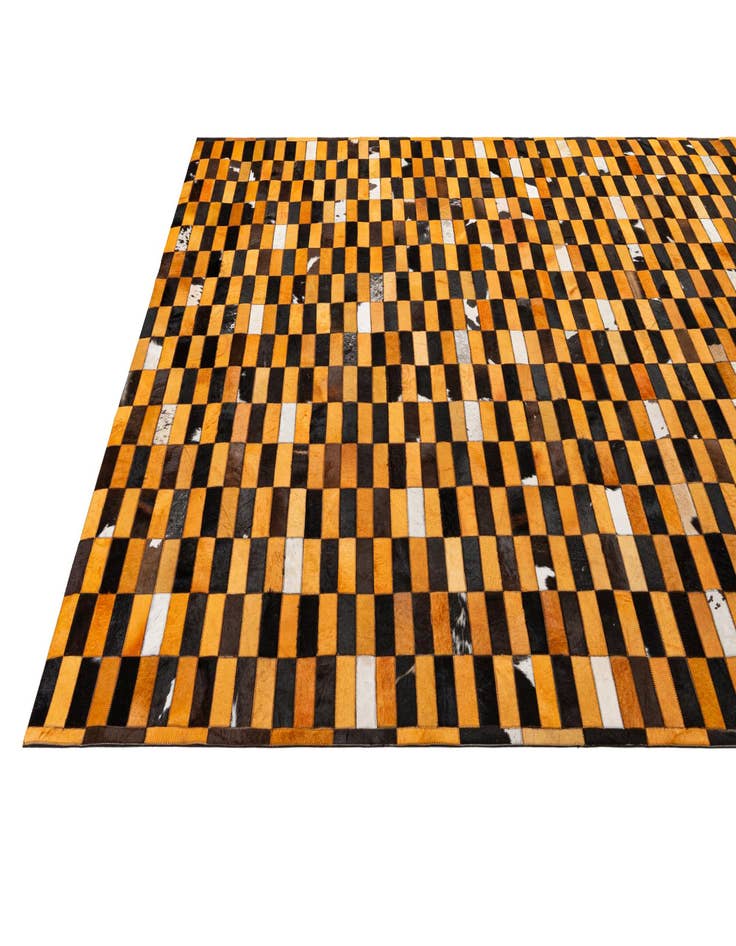 Detail image of  8' 2 x 9' 11 Cowhide - Patchwork Rug