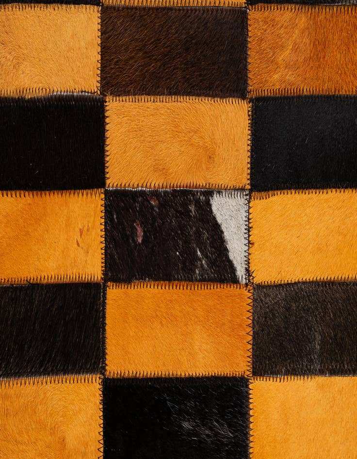 Detail image of  8' 2 x 9' 11 Cowhide - Patchwork Rug