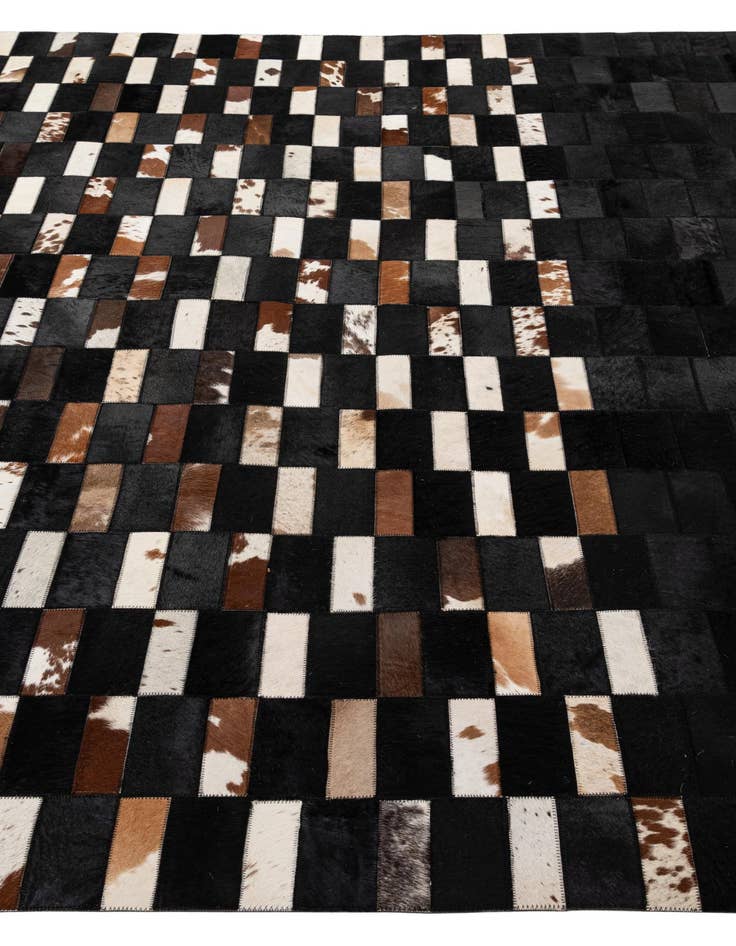 Detail image of  8' 1 x 10' 1 Cowhide - Patchwork Rug
