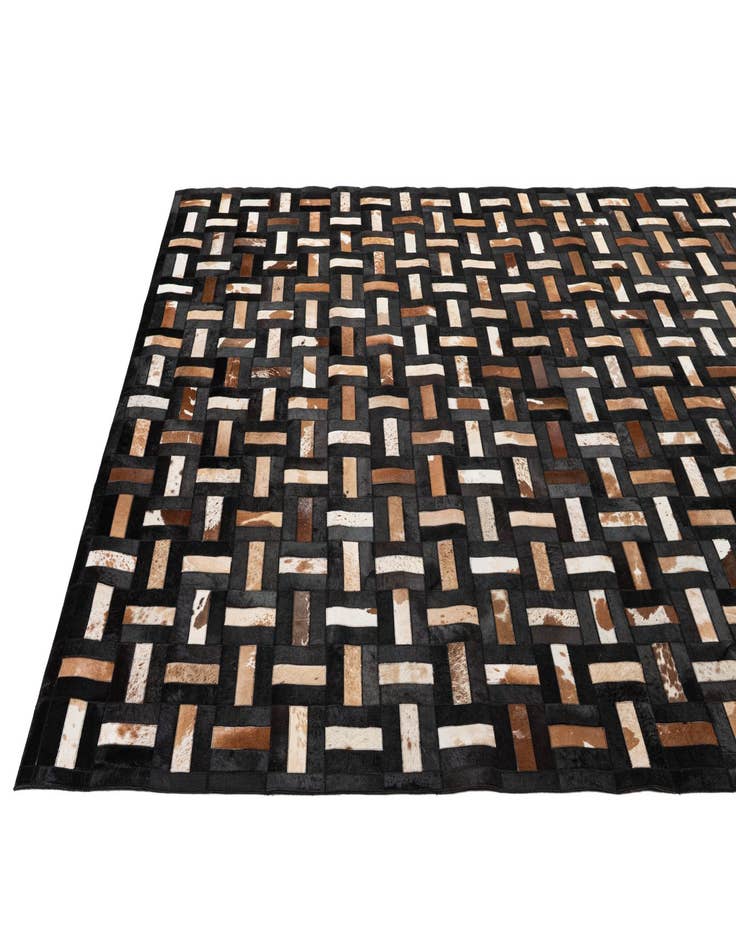 Detail image of  8' 1 x 9' 11 Cowhide - Patchwork Rug