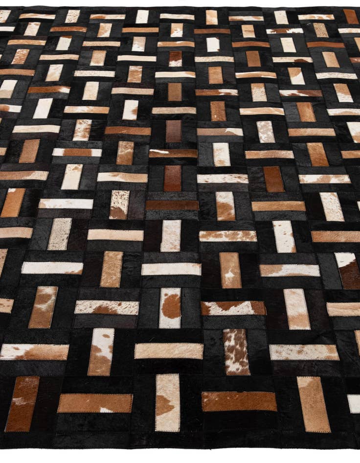Detail image of  8' 1 x 9' 11 Cowhide - Patchwork Rug