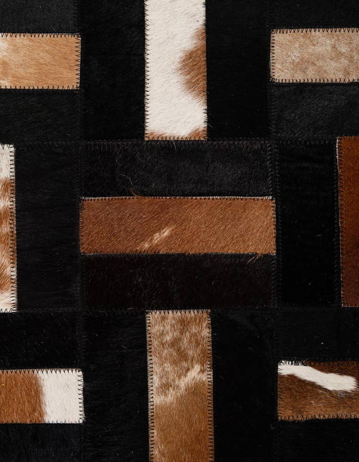 Detail image of  8' 1 x 9' 11 Cowhide - Patchwork Rug