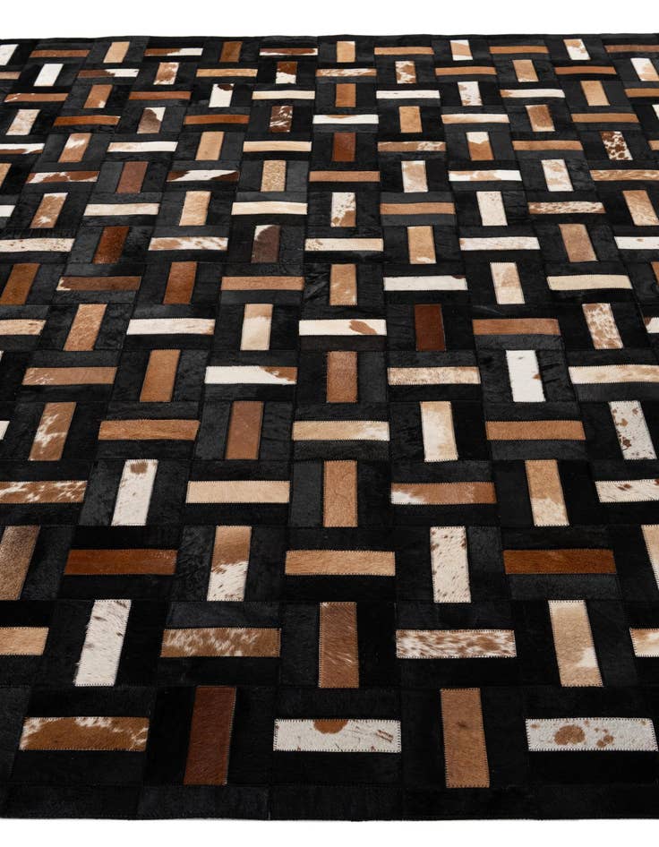 Detail image of  8' 2 x 10' Cowhide - Patchwork Rug
