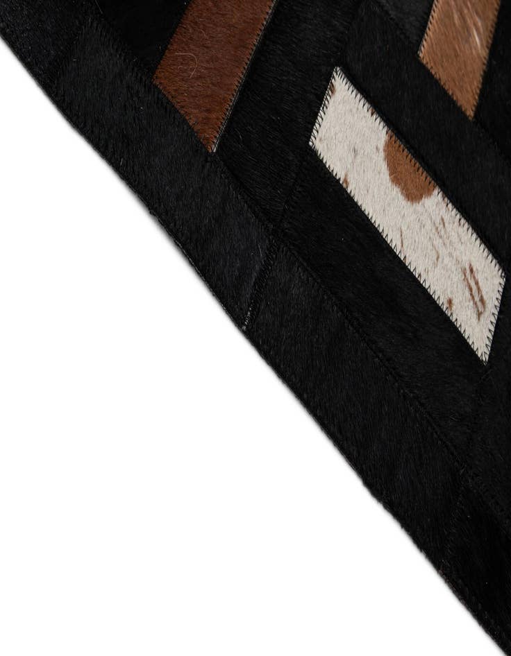 Detail image of  8' 2 x 10' Cowhide - Patchwork Rug