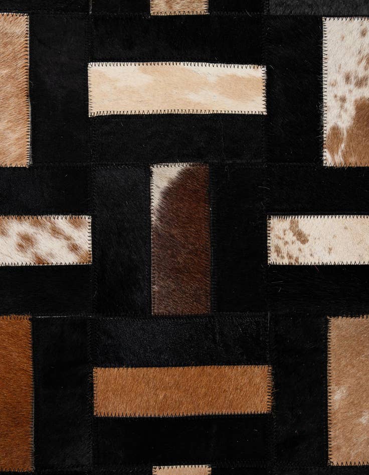 Detail image of  8' 2 x 10' Cowhide - Patchwork Rug