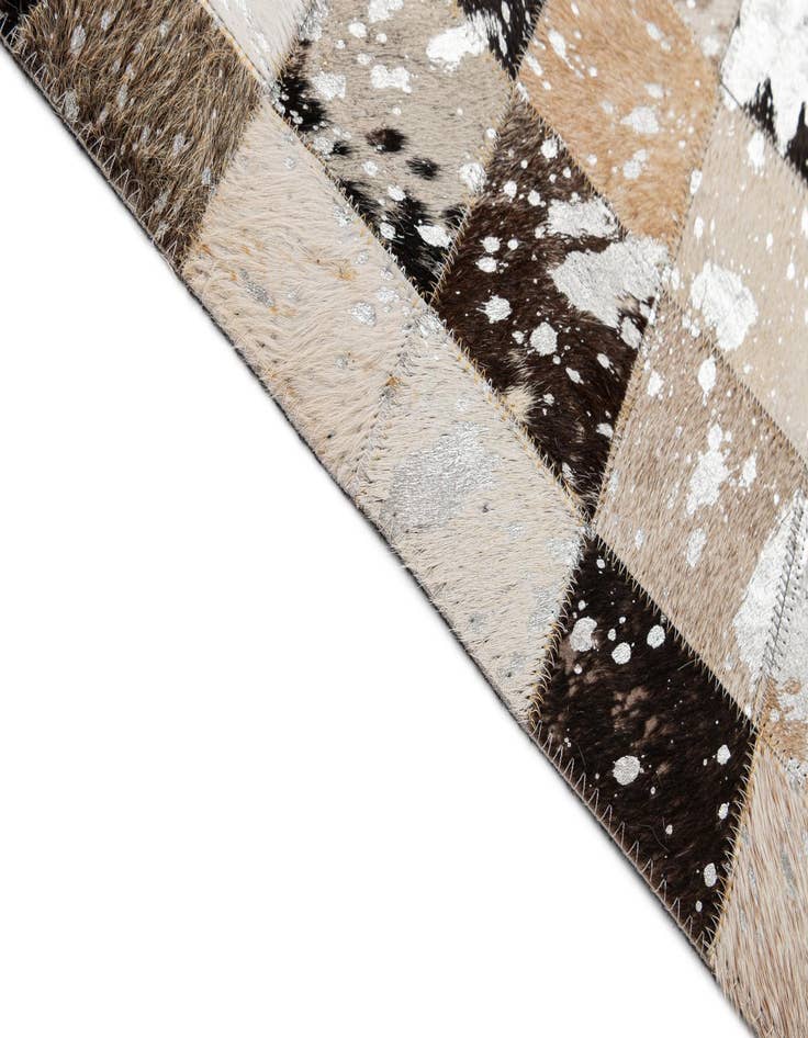 Detail image of  8' 1 x 9' 9 Cowhide - Patchwork Rug