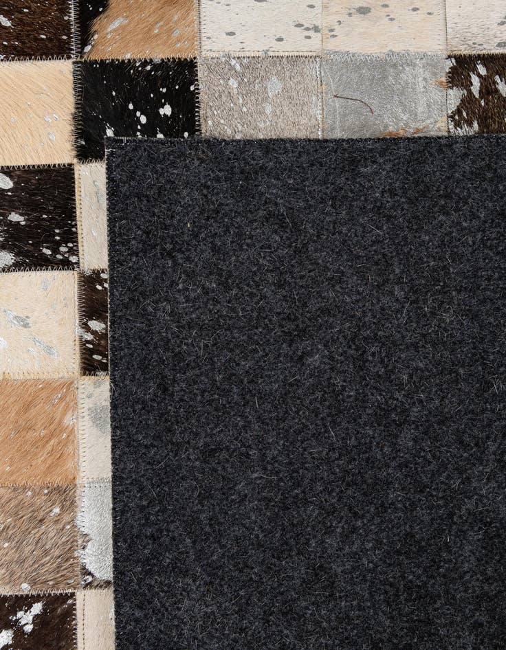 Detail image of  8' 1 x 9' 9 Cowhide - Patchwork Rug