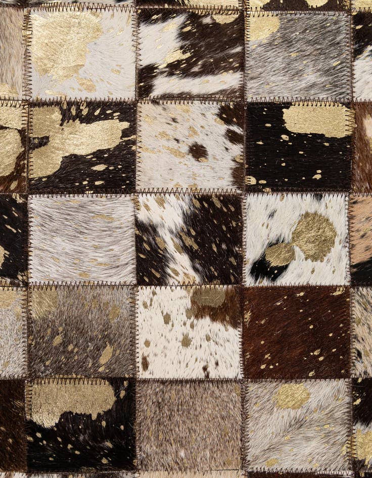 Detail image of  8' x 9' 11 Cowhide - Patchwork Rug