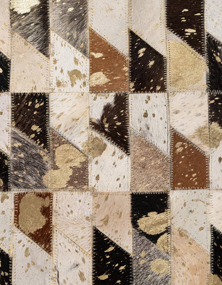 Detail image of  7' 11 x 9' 11 Cowhide - Patchwork Rug