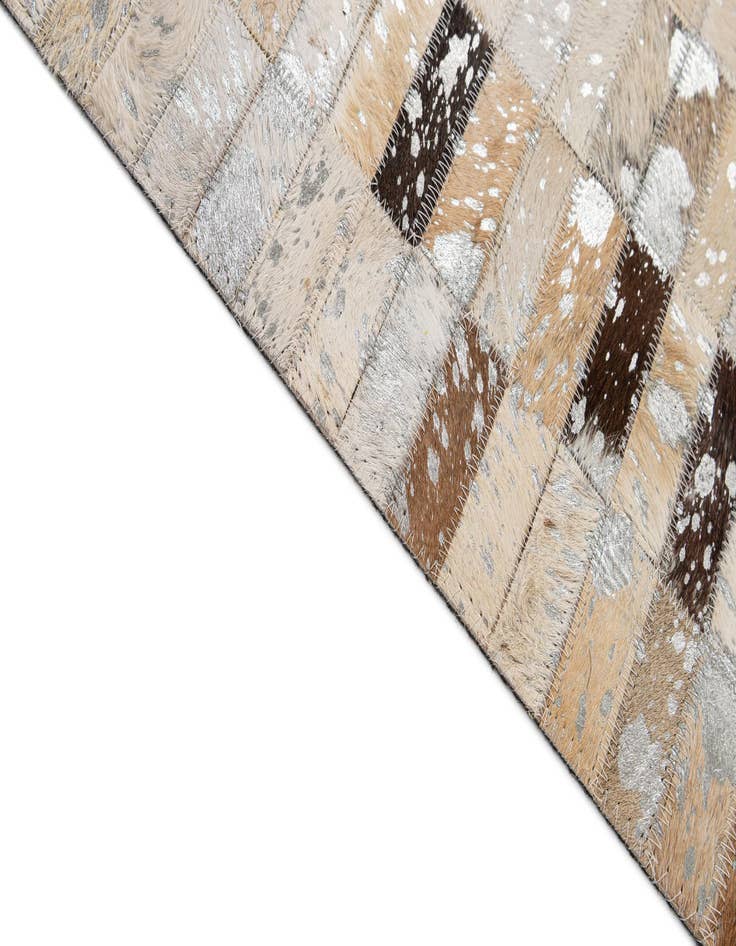 Detail image of  7' 10 x 9' 8 Cowhide - Patchwork Rug