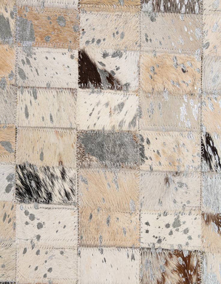 Detail image of  7' 10 x 9' 8 Cowhide - Patchwork Rug