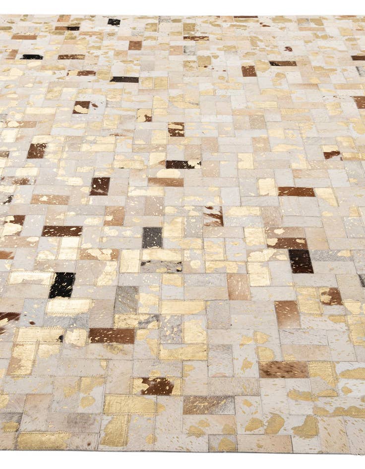 Detail image of  7' 1 x 10' 1 Cowhide - Patchwork Rug