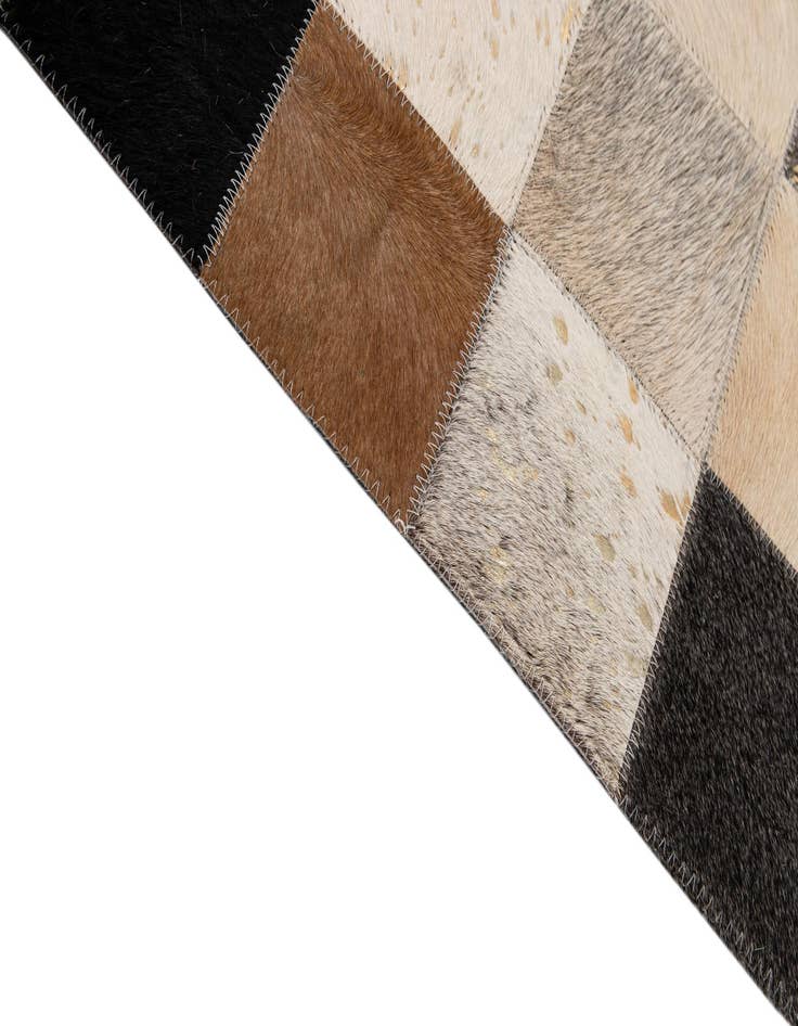 Detail image of  8' x 9' 10 Cowhide - Patchwork Rug