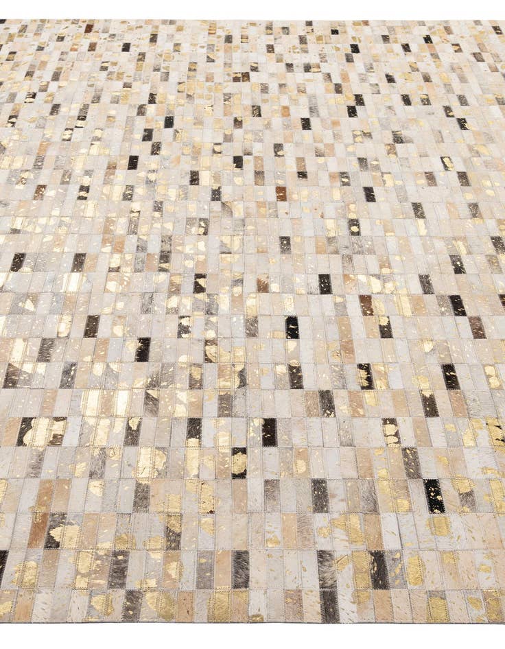 Detail image of  7' 11 x 10' Cowhide - Patchwork Rug