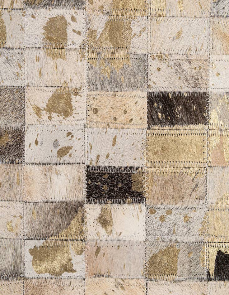 Detail image of  7' 11 x 10' Cowhide - Patchwork Rug