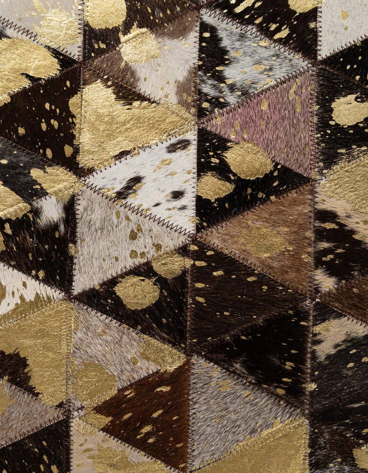 Detail image of  7' 11 x 10' Cowhide - Patchwork Rug