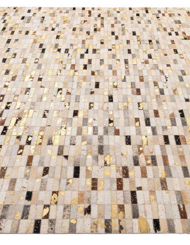 Detail image of  7' 11 x 10' 1 Cowhide - Patchwork Rug
