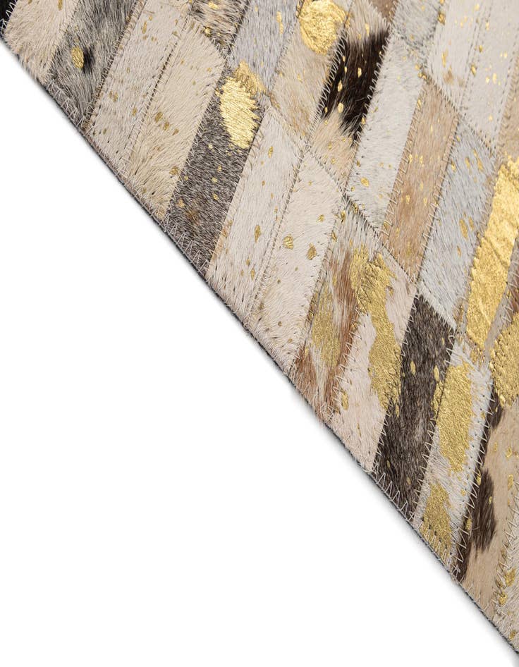 Detail image of  7' 11 x 10' 1 Cowhide - Patchwork Rug