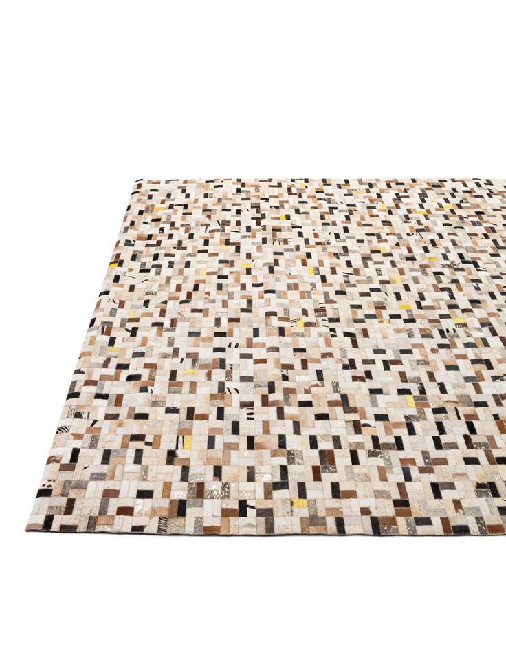 Detail image of  8' 1 x 10' Cowhide - Patchwork Rug