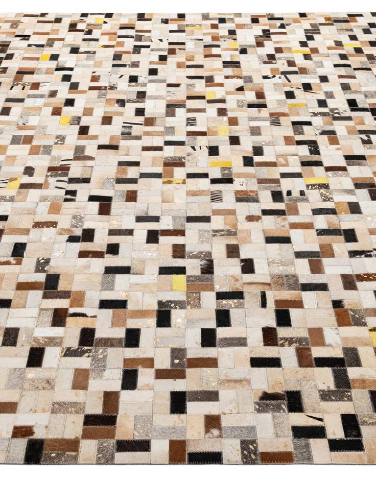 Detail image of  8' 1 x 10' Cowhide - Patchwork Rug