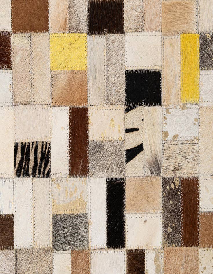 Detail image of  8' 1 x 10' Cowhide - Patchwork Rug