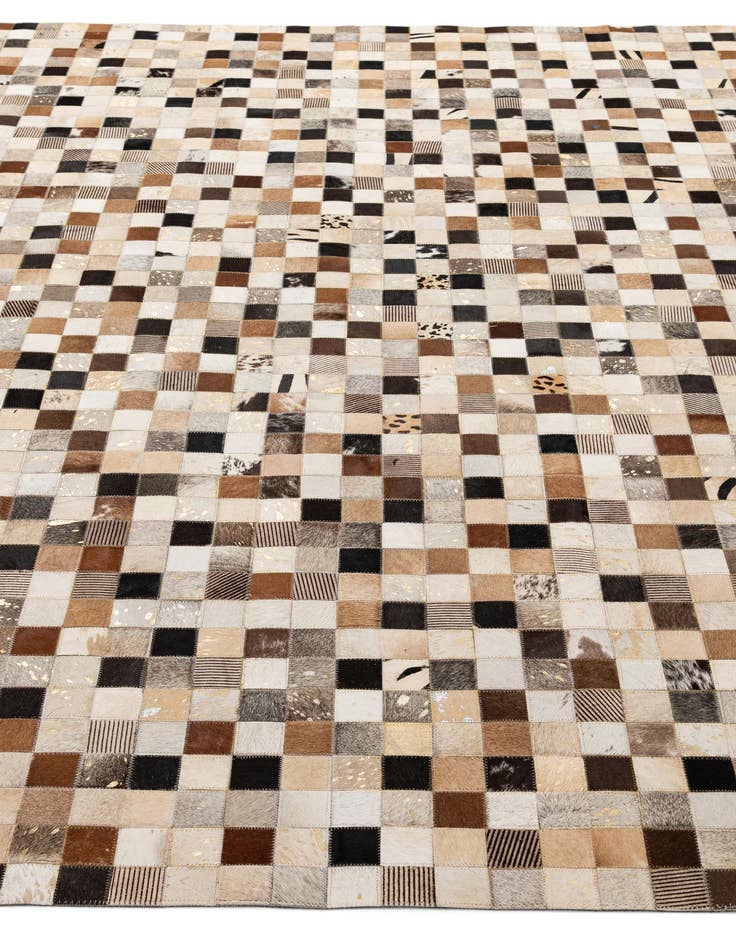 Detail image of  8' x 9' 10 Cowhide - Patchwork Rug
