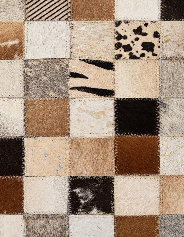 Detail image of  8' x 9' 10 Cowhide - Patchwork Rug