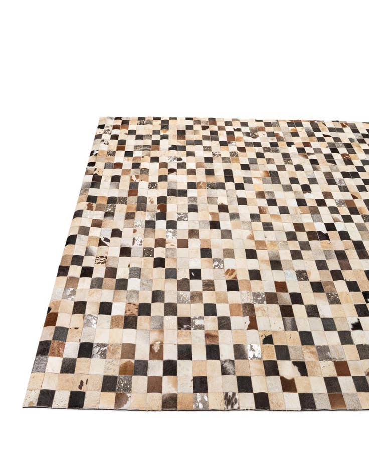 Detail image of  8' 1 x 9' 10 Cowhide - Patchwork Rug