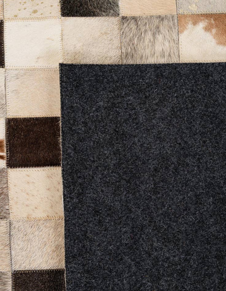 Detail image of  8' 1 x 9' 10 Cowhide - Patchwork Rug