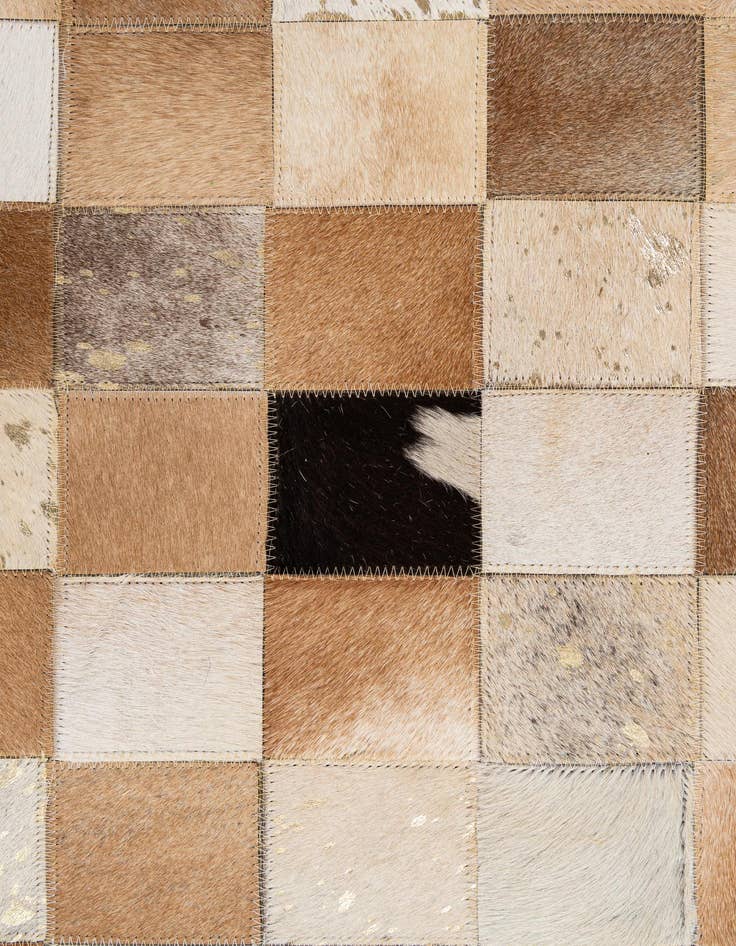 Detail image of  7' 11 x 9' 11 Cowhide - Patchwork Rug