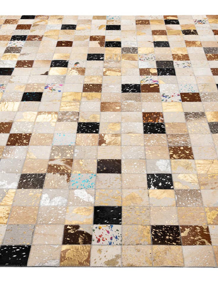 Detail image of  8' x 9' 10 Cowhide - Patchwork Rug