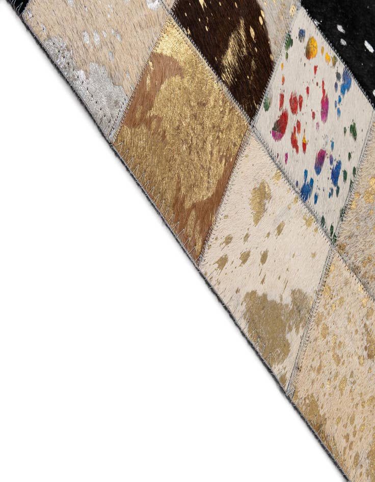 Detail image of  8' x 9' 10 Cowhide - Patchwork Rug